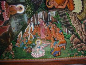 Wandbild im Tempel